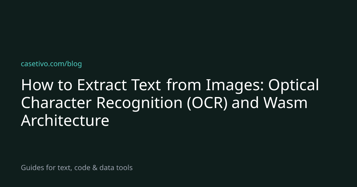 How to Extract Text from Images: Optical Character Recognition (OCR ...